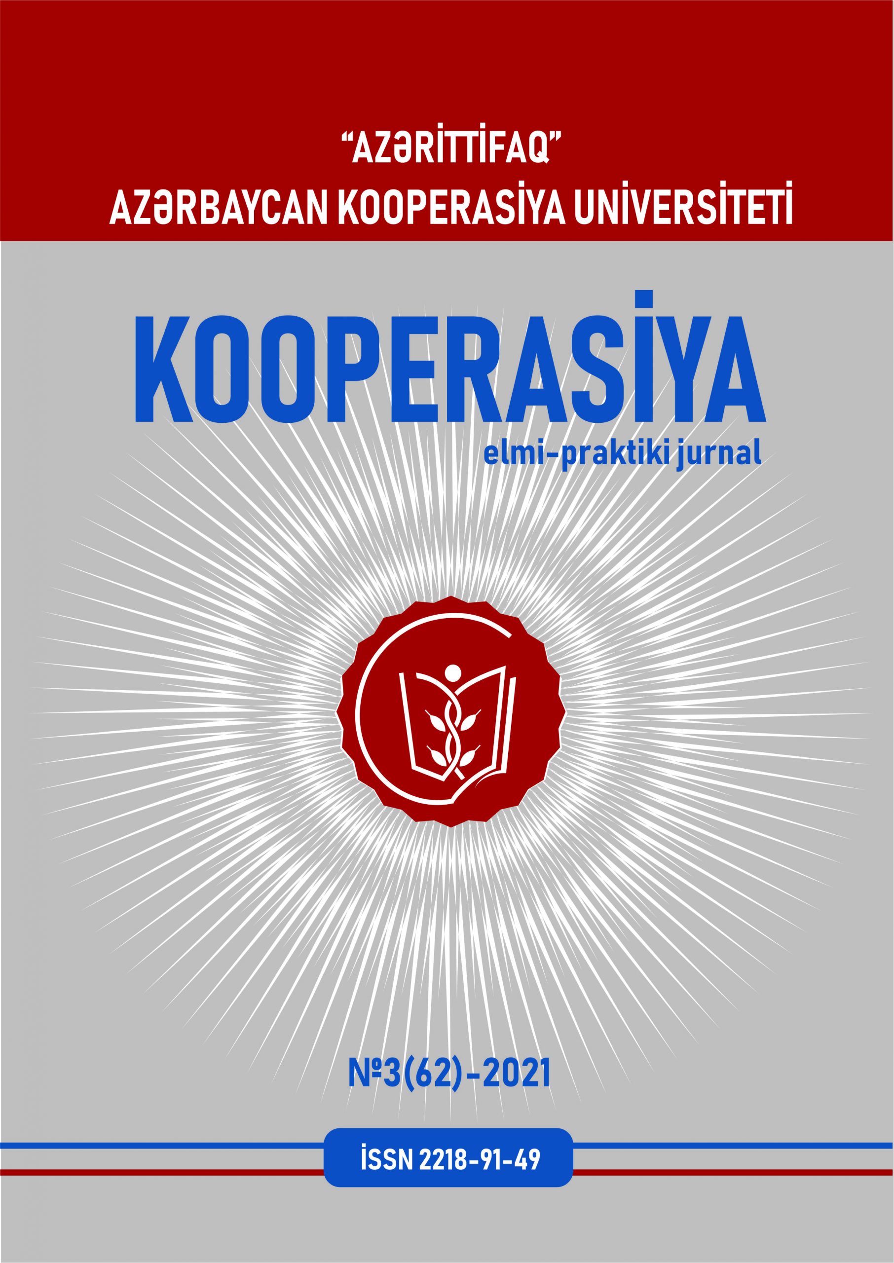 “Kooperasiya” elmi-praktiki jurnalı №3 2021 çap olunub